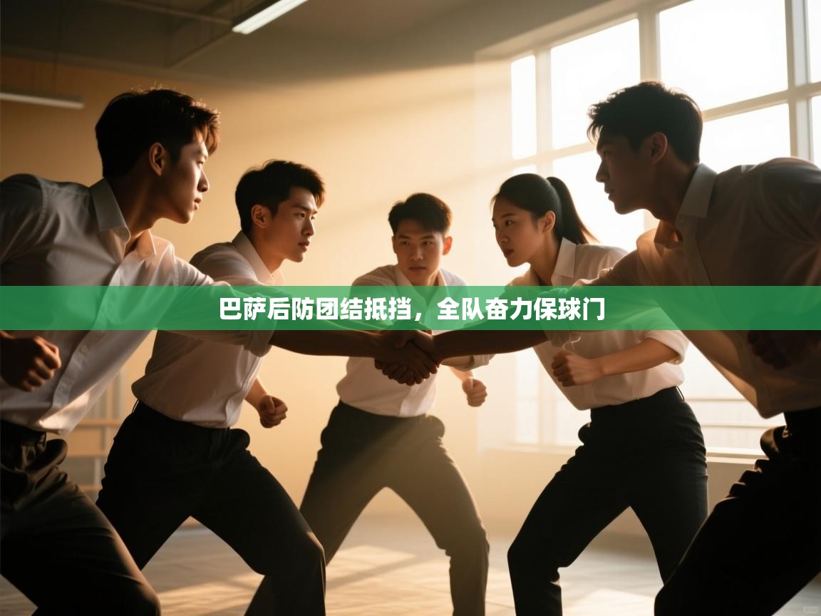 巴萨后防团结抵挡,全队奋力保球门